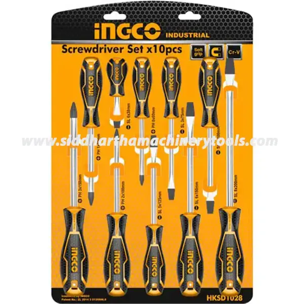 Ingco | 10 Pcs Screwdriver Set (HKSD1028)