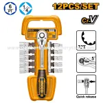Ingco | 12 Pcs 1/4" Socket Set (HKTS14122)