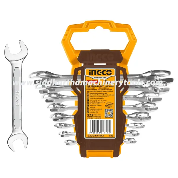 Ingco | 8 Pcs Double Open End Spanner Set (HKSPA2088)